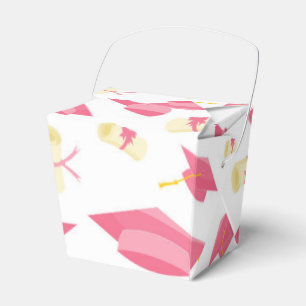 Lovely Pink Graduation Cap and Diplomas Favor Boxes