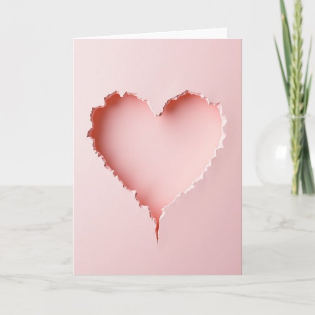 Lovely Pink Heart Card (Front)