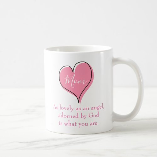 Lovely Pink Heart for mom Coffee Mug