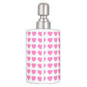 Lovely pink heart, Soap Dispenser &Toothbrush (Back)