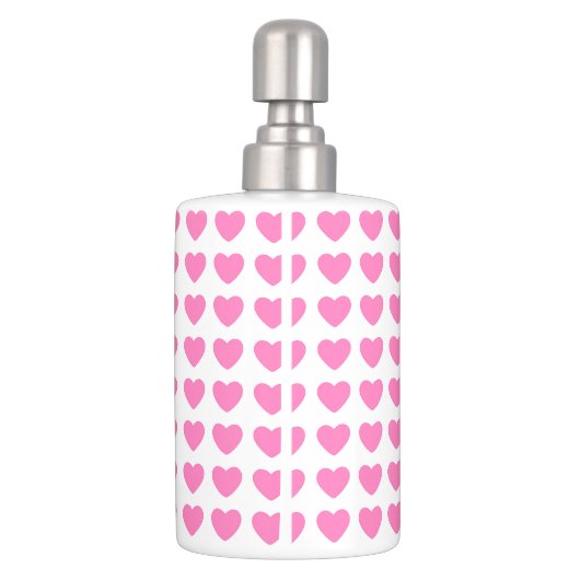 Lovely pink heart, Soap Dispenser &Toothbrush (Back)