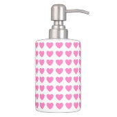 Lovely pink heart, Soap Dispenser &Toothbrush (Right)
