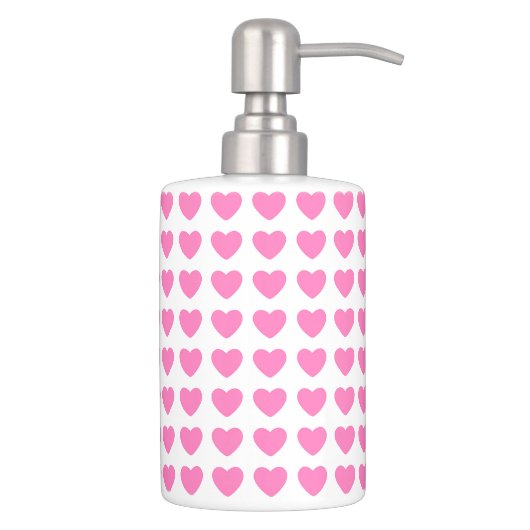 Lovely pink heart, Soap Dispenser &Toothbrush (Right)