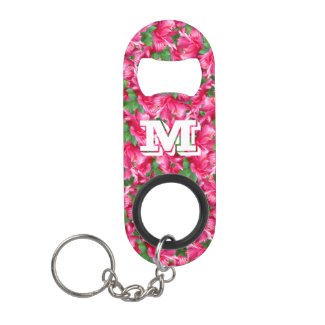 Lovely Pink Hibiscus Flowers Monogramed