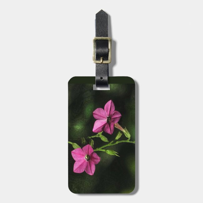 Lovely Pink Nicotiana Flowers Luggage Tag