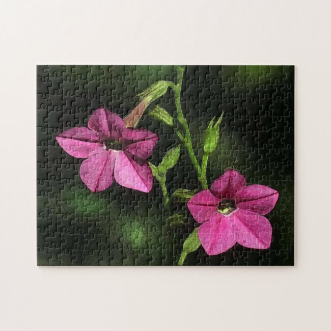 Lovely Pink Nicotiana Flowers Puzzle