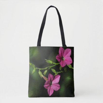 Lovely Pink NIcotiana Flowers Tote Bag