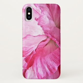 Lovely Pink Poppy Flower Abstract iPhone X Case