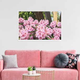 Lovely Pink Rhododendron Floral Canvas Print