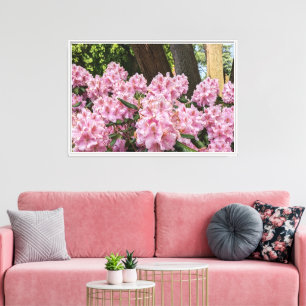 Lovely Pink Rhododendron Floral Canvas Print