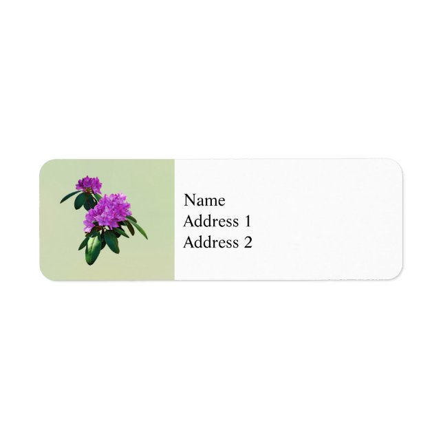 Lovely Pink Rhododendrons Label (Front)