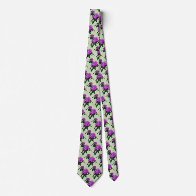 Lovely Pink Rhododendrons Neck Tie (Front)
