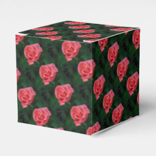 Lovely Pink Rose Favor Boxes