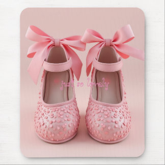 lovely pink shoes mouse pad