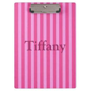 Lovely Pink Stripes Clipboard
