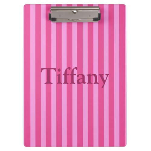 Lovely Pink Stripes Clipboard