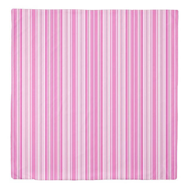 Lovely Pink Stripes Duvet Cover (Front)