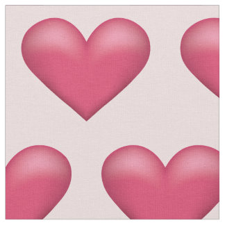 Lovely Pink Valentine's Day Heart Shape Pattern Fabric