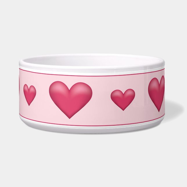 Lovely Pink Valentine's Day Hearts Bowl (Front)