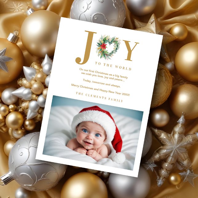 Lovely Poinsettias Christmas Heart-Shape Garland  (Lovely Poinsettias Christmas Heart-Shape Garland Photo and Joy to the World Quote Holidays Cards.)