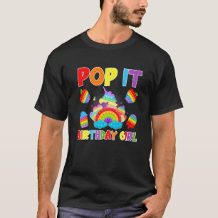 Lovely Pop It Birthday Girl Pop It Fidget Toys Bir T-Shirt