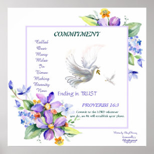 Lovely Poster Delicate Dove Commitment