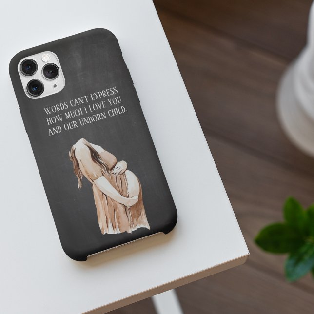 Lovely Pregnancy Wife Gift With Romantic Quote iPhone Case (Creator Uploaded)