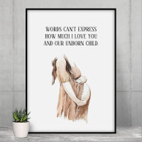Lovely Pregnancy Wife Gift With Romantic Quote