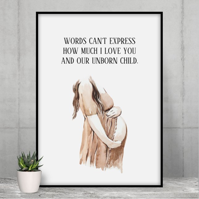 Lovely Pregnancy Wife Gift With Romantic Quote Poster (Creator Uploaded)