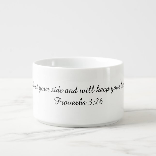 Lovely Proverbs White and Black Bowl (Center)