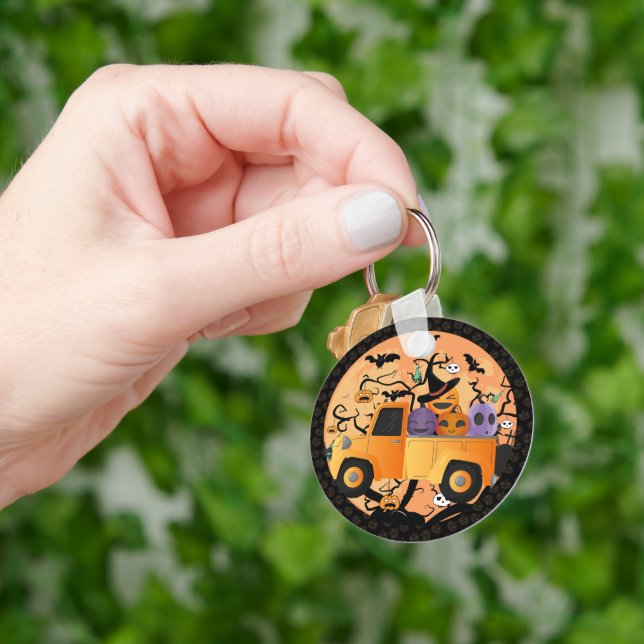 Lovely Pumpkin Halloween Keychain (Hand)