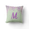 Lovely Purple Abstract Wisteria on Mint Green