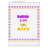 Lovely Purple and Yellow Hakuna Matata Baby Kids G (Front)