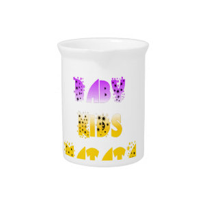 Lovely Purple and Yellow Hakuna Matata Baby Kids G Beverage Pitcher