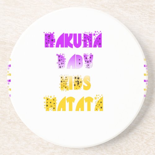 Lovely Purple and Yellow Hakuna Matata Baby Kids G Coaster