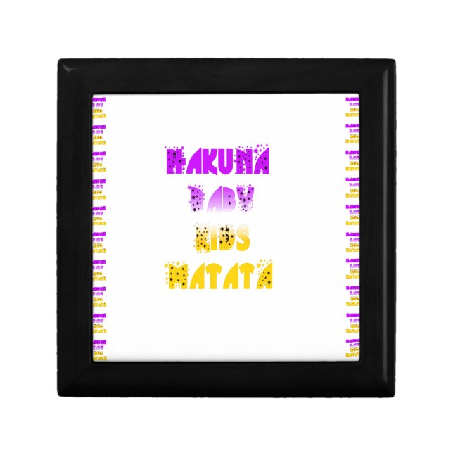 Lovely Purple and Yellow Hakuna Matata Baby Kids G Jewelry Box (Front)