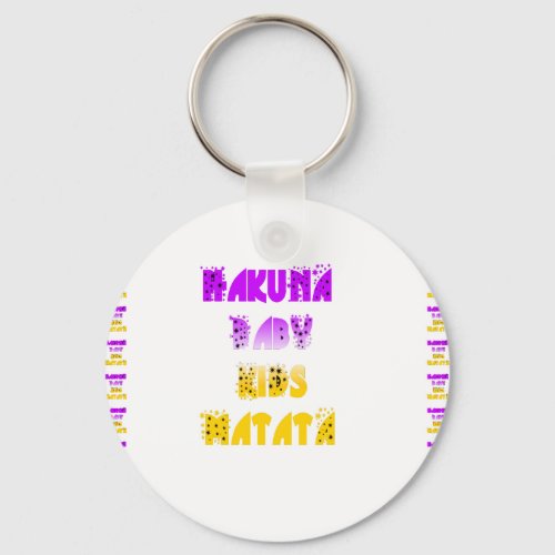Lovely Purple and Yellow Hakuna Matata Baby Kids G Keychain