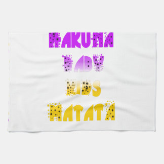 Lovely Purple and Yellow Hakuna Matata Baby Kids G Kitchen Towel