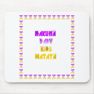 Lovely Purple and Yellow Hakuna Matata Baby Kids G Mouse Pad