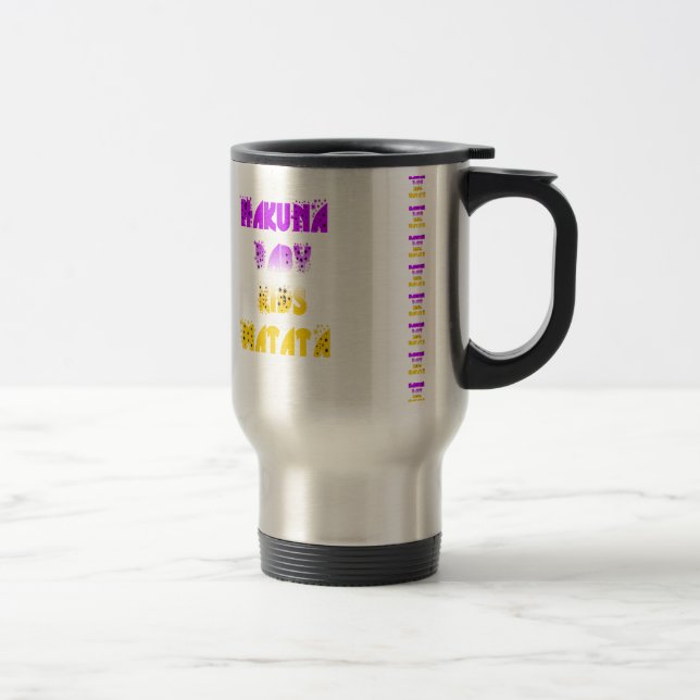 Lovely Purple and Yellow Hakuna Matata Baby Kids G Travel Mug (Right)