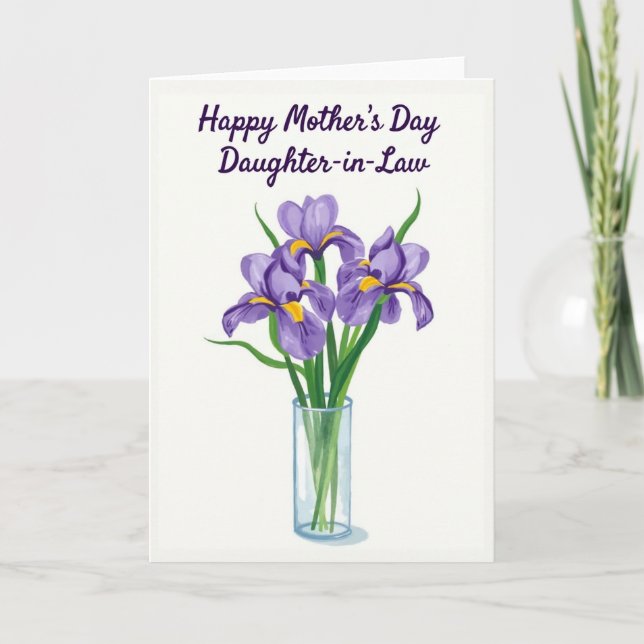 Lovely Purple Blossom Card (Front)