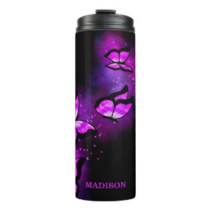 Lovely Purple Butterflies Thermal Tumbler