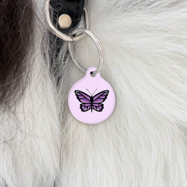 Lovely Purple Butterfly Pet Tag (Creator Uploaded)