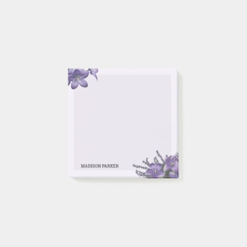 Lovely Purple Campanula Post_it Notes