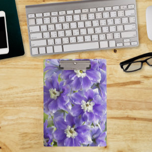 Lovely Purple Delphinium Floral Clipboard