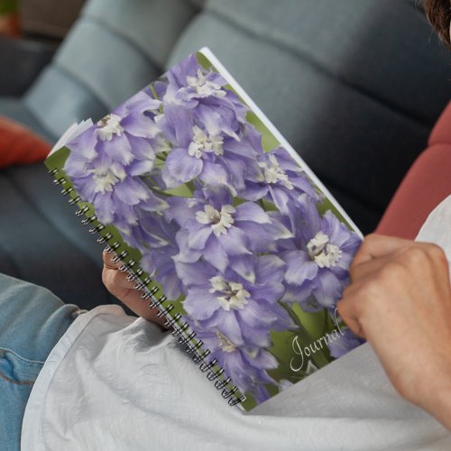 Lovely Purple Delphinium Floral Notebook