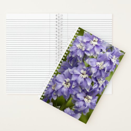 Lovely Purple Delphinium Floral Notebook