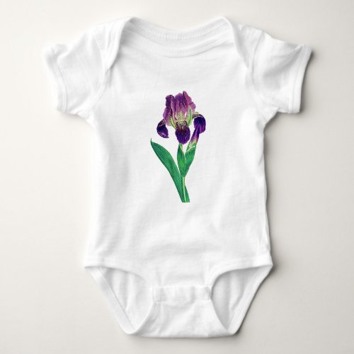 Lovely Purple Dutch Iris Baby Bodysuit