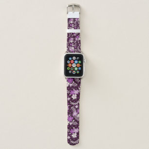 Lovely Purple Floral Apple Watch Band