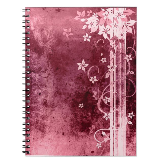 Lovely purple floral desing, notebook (Front)